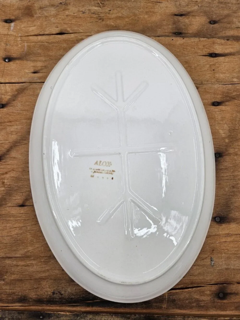 VTG Alox HF Coors Cowboy Horse White Platter Restaurant Ware 12.5